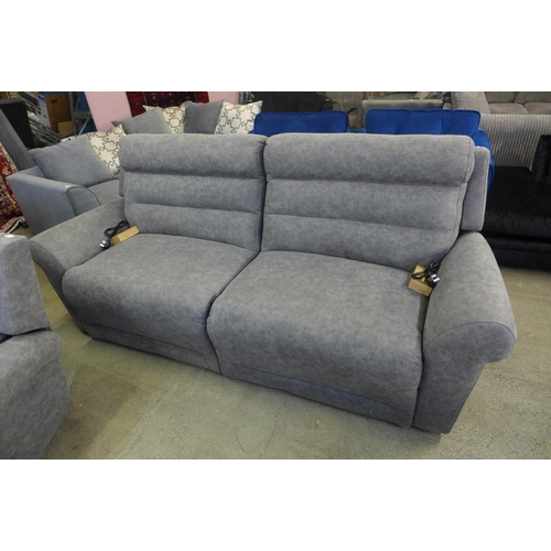 1315 - A Merlin grey three seater power recliner