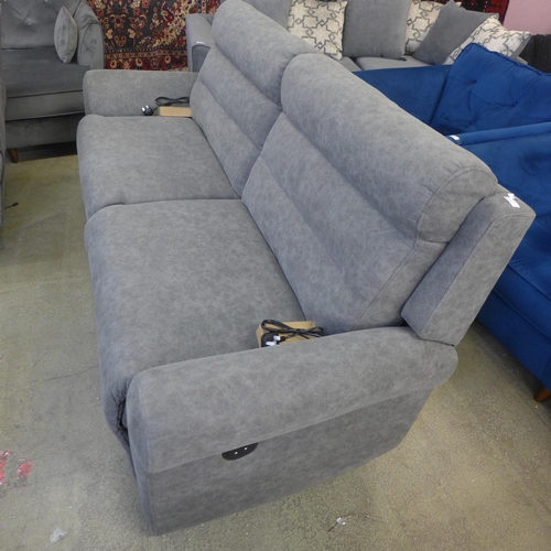 1315 - A Merlin grey three seater power recliner