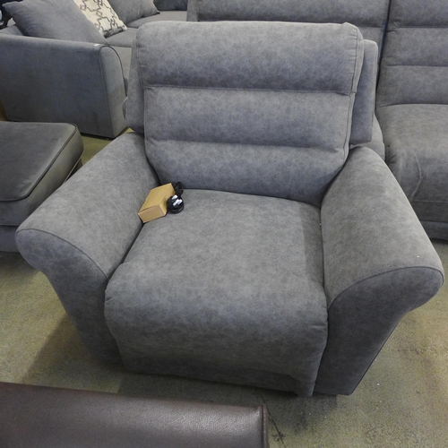 1316 - A Merlin grey oversized armchair