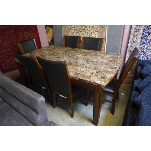 1455 - Marble Top Adalyn Seven Piece Dining Set, original RRP £749.91 + VAT (4152-15) * This lot is subject... 