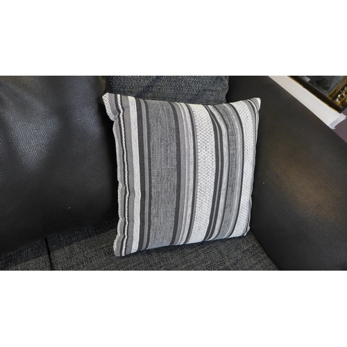 1499 - A black and grey two seater sofa