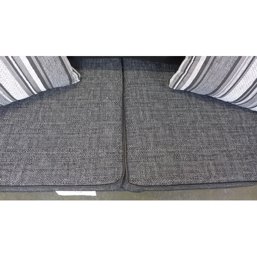 1499 - A black and grey two seater sofa