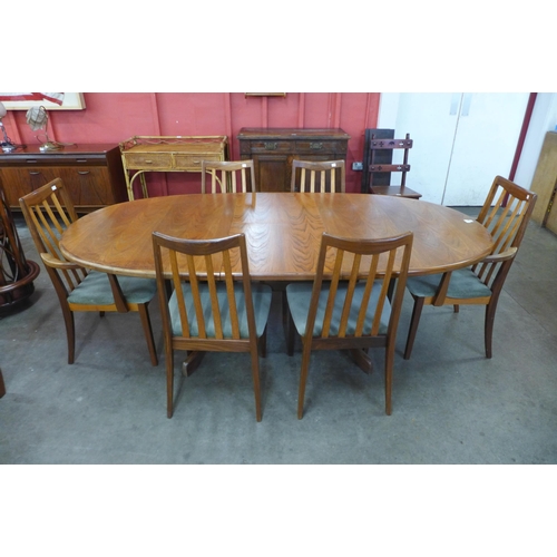 6 - A G-Plan Fresco teak extending dining table and six chairs