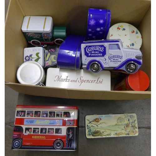 1196 - Fourteen biscuit/sweet tins, two with original contents (still sealed) **PLEASE NOTE THIS LOT IS NOT... 