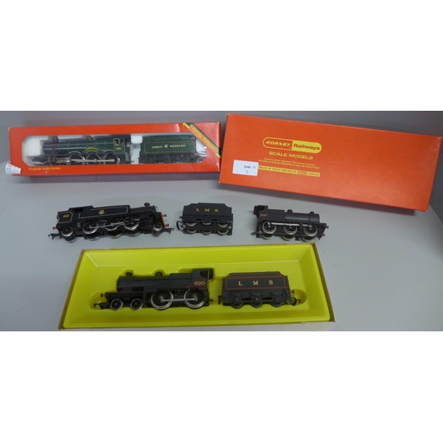 621 - Three 00 gauge locomotives including two Hornby