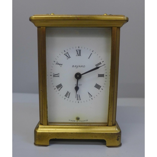 644 - A Bayard French brass carriage clock