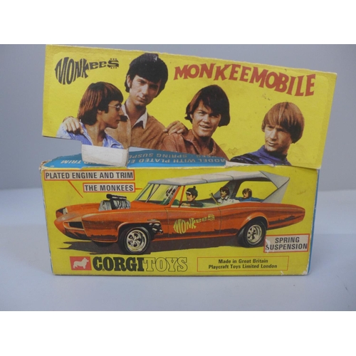 658 - A Corgi Toys Monkeemobile die-cast model vehicle,  boxed with header card