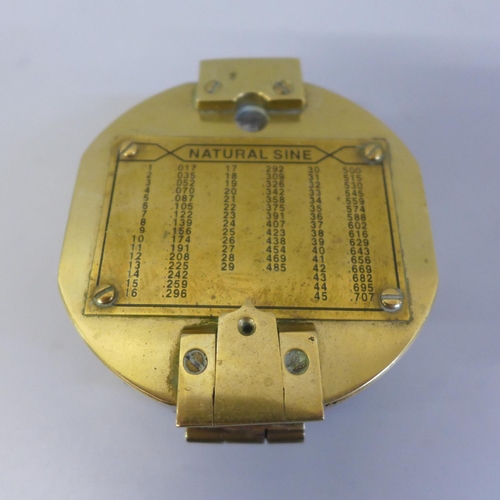 666 - A brass natural sine compass