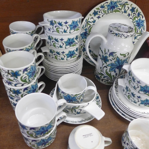 709 - Midwinter coffee wares, soup bowls, etc., twelve cups and saucers, coffee pot, etc. **PLEASE NOTE TH... 