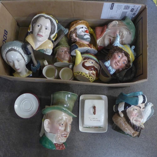 733 - A collection of Toby jugs including Beswick Micawber, Royal Doulton The Falconer and a collection of... 