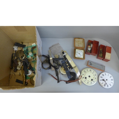 736 - Watch and clock spares