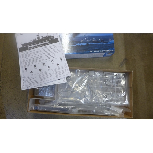 798 - Three 1:350 scale model ship kits, boxed