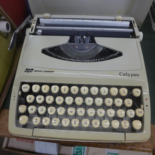 808 - A child's typewriter and a Smith-Corona Calypso typewriter