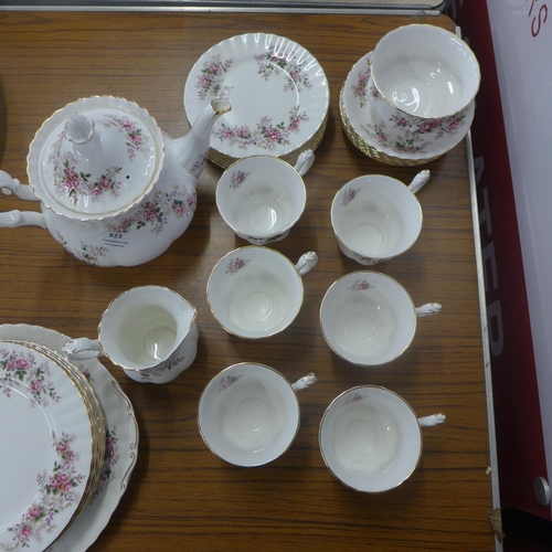 823 - A Royal Albert six setting Lavender Rose tea set