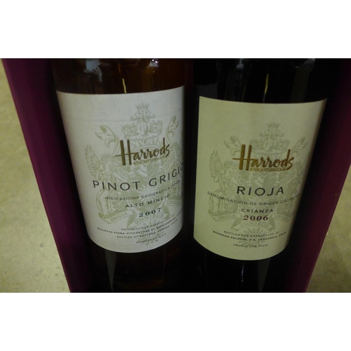 826 - A Harrods four pack wine gift set