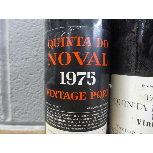 835 - Taylors 1972 Quinta de Vargellas vintage Port and Quinta Do Noval 1975 Vintage Port