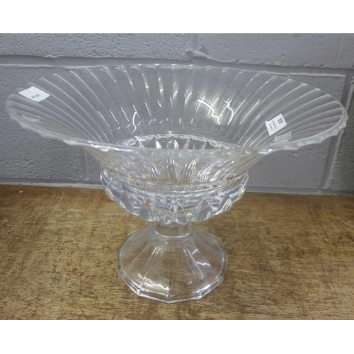 839 - A large glass comport, 34.5cm diameter