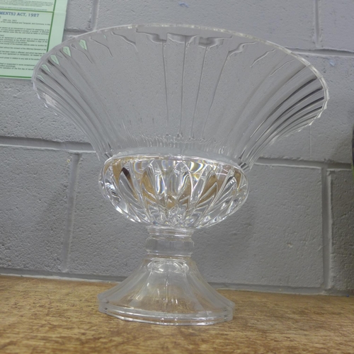 839 - A large glass comport, 34.5cm diameter