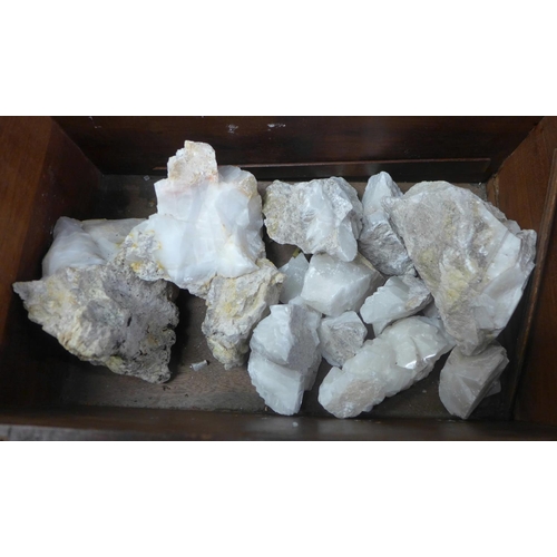 842 - A box of calcite crystal specimens