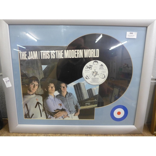 846 - A Jam 'This Is The Modern World' framed LP record