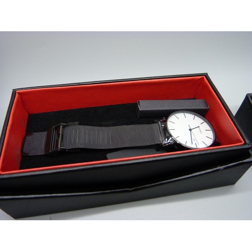 912 - Five Burei designer wristwatches, all boxed
