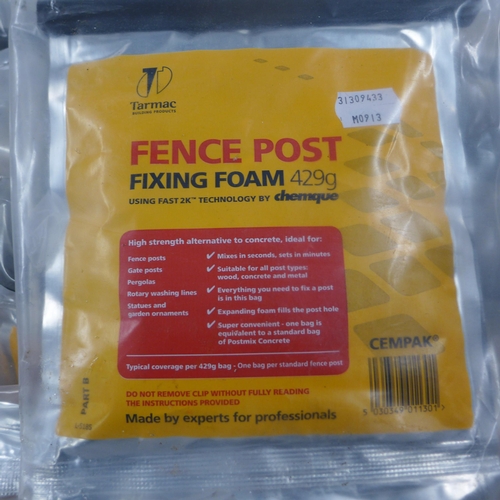 2044 - Approx. 50 Cepak brand (by Tarmac) fence post expanding cement kits - original RRP £12.49 per pack