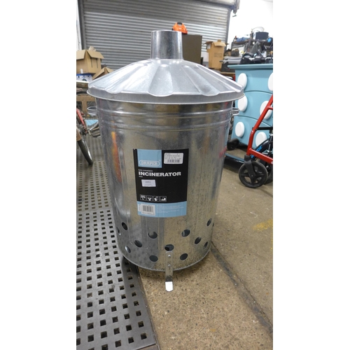 2051 - Draper galvanized incinerator bin