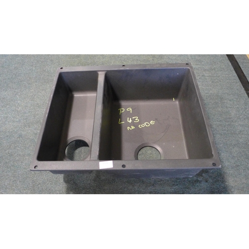 3008 - Black Ceramic Sink, original RRP £150 inc. VAT (364-43) * This lot is subject to VAT