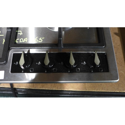 3064 - CDA Gas 4 Burner Hob (H43xW580xD500) - model no.:- HG6351SS, original RRP £208.34 inc. VAT (364-157)... 