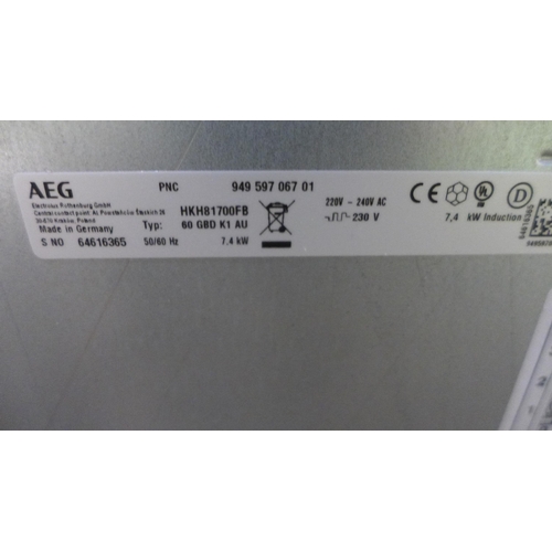 3193 - AEG Induction 4 Zone Hob (H50xW780xD520) - model no.:- KHK81700FB, original RRP £1232.50 inc. VAT (3... 