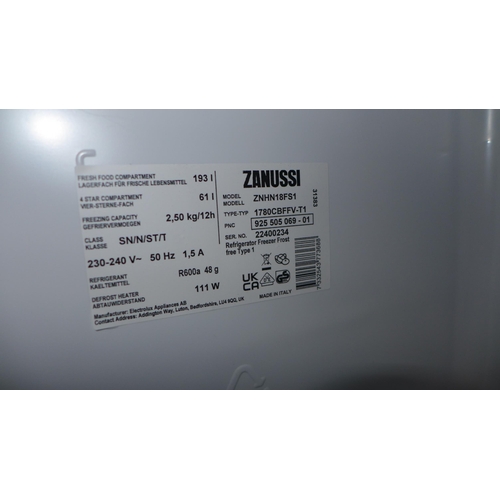 3203 - Zanussi 70/30 Fridge Freezer - Frost Free (H1772xW540xD549) - model no.:- ZNHN18FS1, original RRP £5... 