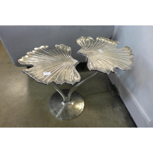 1325 - A metal Ginko leaf occasional table