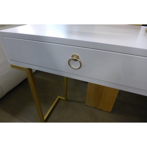 1360 - A white two drawer console table