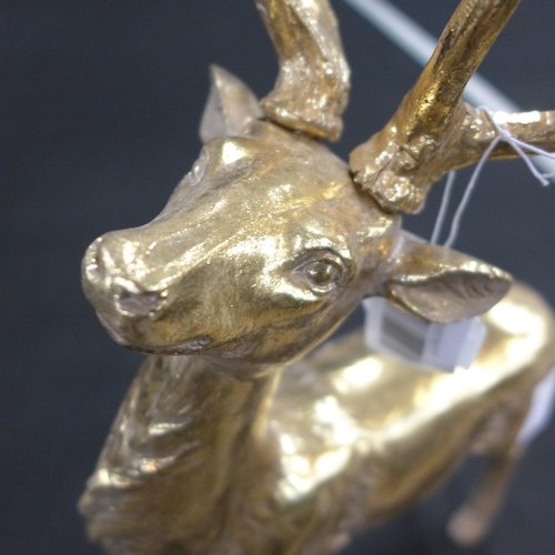 1406 - A gold stag, H 40cms (767712)   #