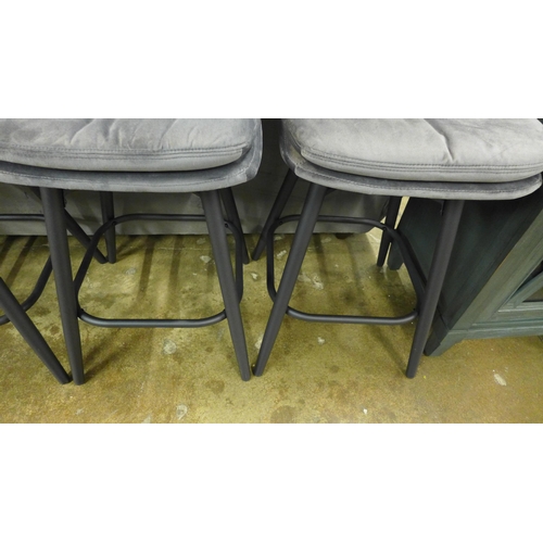 1409 - A pair of Ashwin grey bar stools