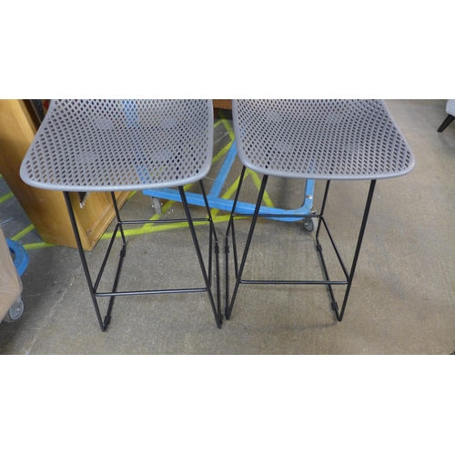 1443 - A pair of Enderson grey bar stools