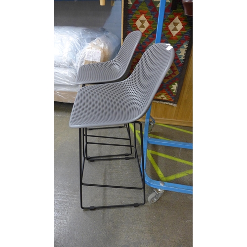 1443 - A pair of Enderson grey bar stools