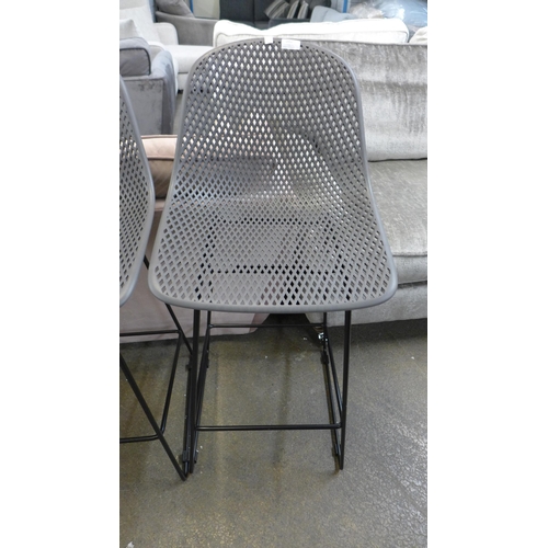 1450 - A pair of Enderson grey bar stools