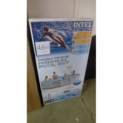 1590 - Intex 15Ft Round Pool    4.57M X 1.22M Prism Frame, Original RRP £374.91 + vat  (4137-41)   * This l... 