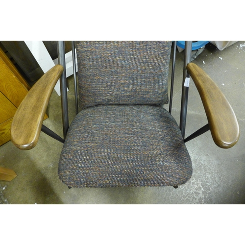 1323 - A Heyden Ely Milan steel armchair