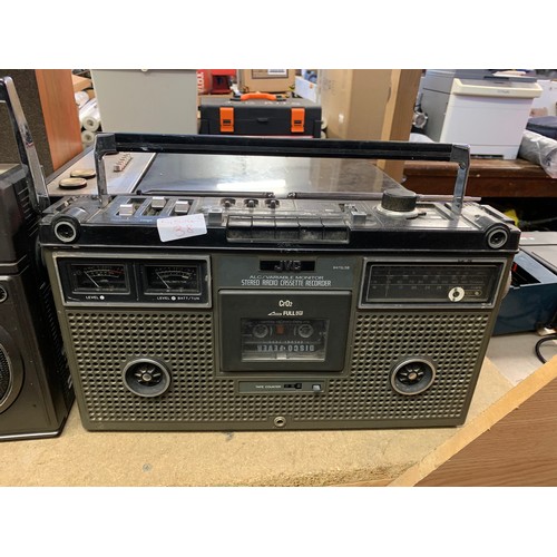 2229 - Deccasound and JVC portable stereo radio cassette players, retro/1980's