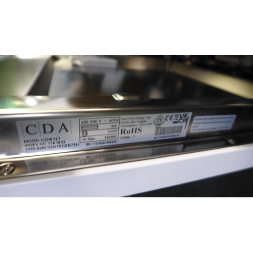 3398 - CDA Integrated Dishwasher (H820xW598xD550) - model no.:- CDI6121, original RRP £331.67 inc. VAT (364... 