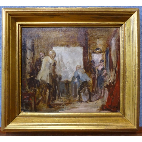 34 - Frederic Charles Winby, (1875-1959), Pub Interior, oil on board, 25 x 29cms, framed