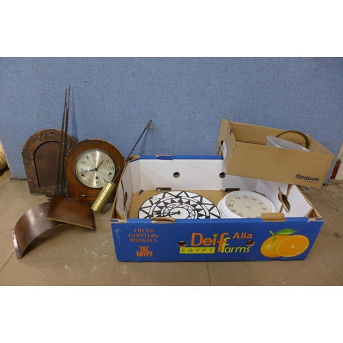 387 - Various clock parts and cases