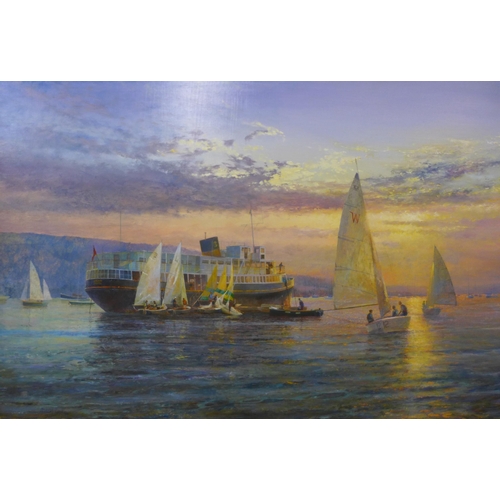 4 - Michael Lees, The Egrement at the End of a Day, oil on board, 60 x 89cms, framed