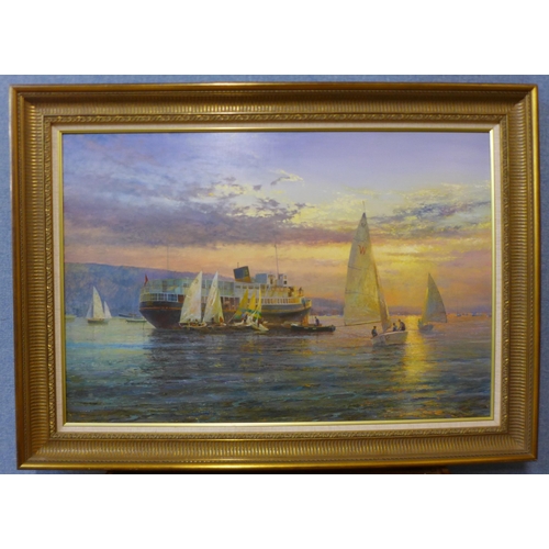 4 - Michael Lees, The Egrement at the End of a Day, oil on board, 60 x 89cms, framed