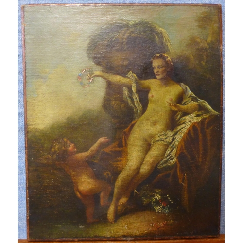 50 - Italian School (18th Century), study of mother and child, oil on canvas, 34 x 28cms, unframed