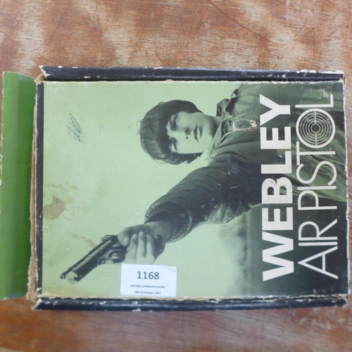 1168 - A Webley Junior Mark II air pistol, boxed