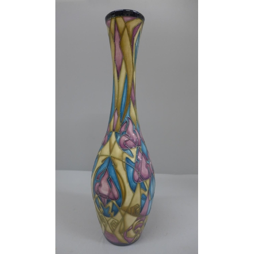 609 - A Moorcroft vase, marked Trial 13.3.06, 31cm