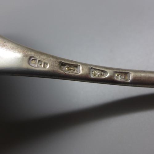 765 - A large George III silver ladle, London 1774, 158g